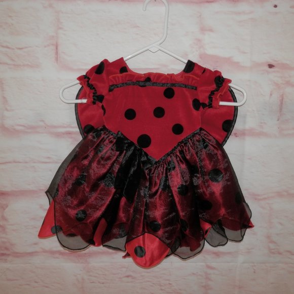 Ladybug Dress by Koala Kids 18 Months Adorable Outfit With Velour Wings 3602 - Picture 1 of 9